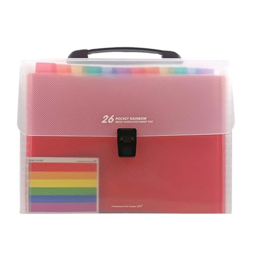 HAPINARY 1stk Mehrschichtiger Ordner Regenbogen-dateiordner Ordnertasche Schüler Zubehör Papierpakete Mappe Mit Schnappverschluss Colorful von HAPINARY