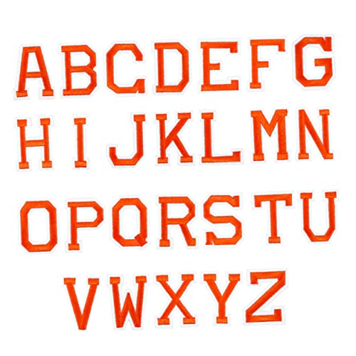 HAPINARY 2 Kleidung Rote Buchstaben Bastelbriefe Chenille-buchstaben Kleine Buchstabenaufnäher Stickbuchstaben Für Stoff Buchstaben Zum Aufkleben Auf Stoff Buchstaben Nähen Annähen Orange von HAPINARY