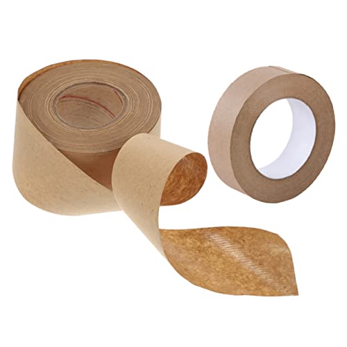 HAPINARY 2 Rolle Klebeband Streifen Haken im Freien Patch Rohre protect schutzzelt vellum washi-tape bürogadges wasserdichtes Dichtungsband beschreibbares Flachband Kraftpapier Light Brown von HAPINARY