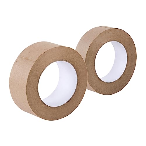 HAPINARY 2 Rolle Klebeband protect schutzzelt abdichten geschenkverpackung repellent seerobbe BH-Tape Bandspender Verpackungszubehör Flachband Multifunktions-Dichtungsband Kraftpapier Brown von HAPINARY