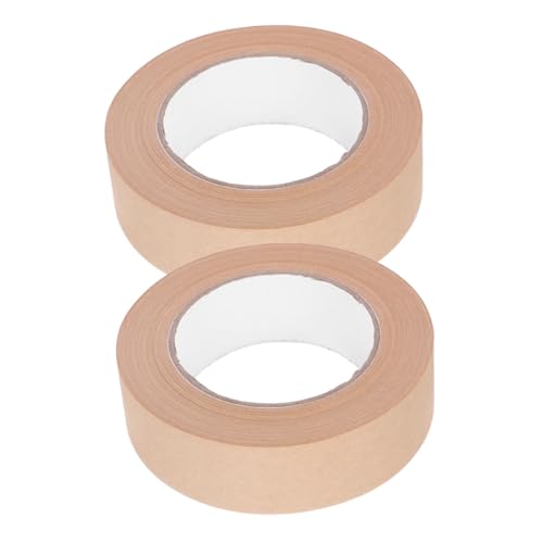 HAPINARY 2 Rollen Aquarell-Malband Wandsicheres Klebeband -Wege-Klebeband braunes Klebeband papierklebeband wasserfestes klebeband Rahmenzubehör Kartonband für den Haushalt Light Brown von HAPINARY