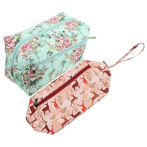 HAPINARY 2 Stück Woll Aufbewahrungstasche Strickprojekttasche Häkeltaschen Für Frauen Kleine Tragetasche Häkel Organizer Häkel Rucksack Organizer Häkel Tragetasche Garn Tragetasche von HAPINARY