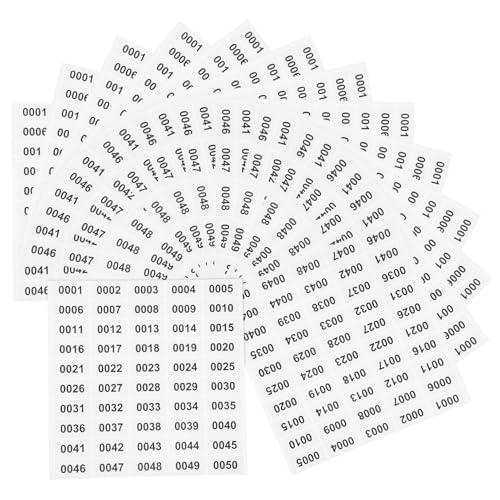 HAPINARY 20 Blätter Zahlenaufkleber Mit Numerischen Etiketten, Zahlenaufkleber Für Das Klassenzimmer, Zahlenklassifizierungsaufkleber, Aufkleberetiketten, Zahlenaufkleber Für Die von HAPINARY