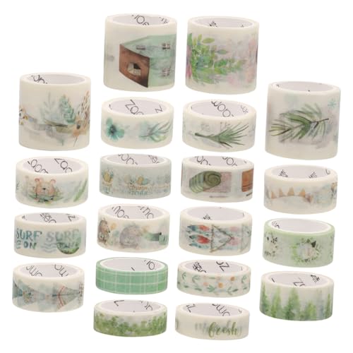 HAPINARY 20 Rollen Washi-tape-set Diy Klebeband Papierbänder Heimwerkerbedarf Für Handkonto Fotoalbumband Handgemachte Versorgung Papierwerkzeug Für Heimwerker Japanisches Papier Coffee von HAPINARY