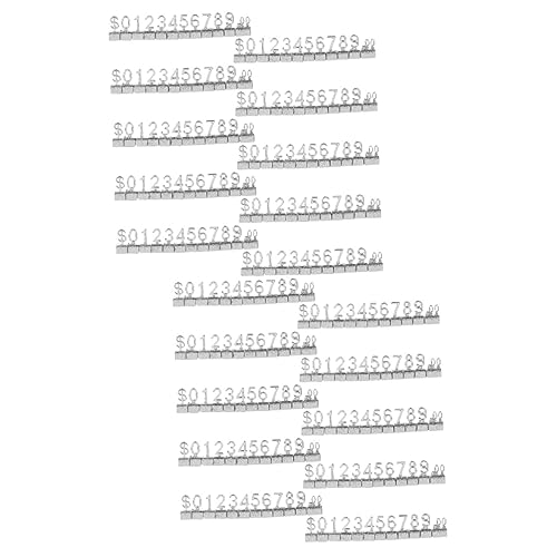 HAPINARY 20 Stk Preisschild Aus Metall Aufkleberanzeige Showregal Preisschilder Stehen Preisanzeigewürfel Preisschilder Für Kunsthandwerk Nummernschilder Anzahl Preistafeln Legierung Silver von HAPINARY