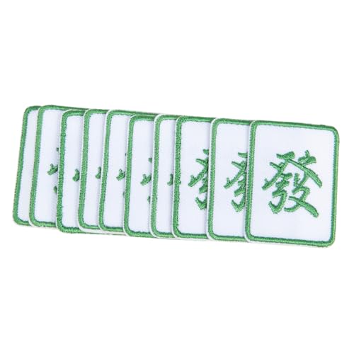 HAPINARY 20 Stk reparaturmaterial für kleidung Alphabet-Patch nähen Kleidung schmückt Nähpflaster Mahjong-Patch Dekorations-Patch gestickte Aufnäher Kleidungsreparaturzubehör Stoff Green von HAPINARY