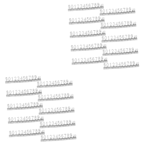 HAPINARY 20 Stück Tag Block Displayständer Display Tags Schilder Für Ladennummern Glod Metall Nummerntafeln Display Würfel Würfel von HAPINARY