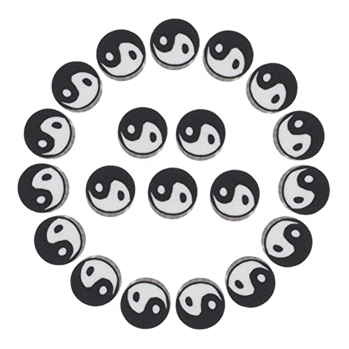 HAPINARY 200 Stk Tai Chi Fischperlen Diy-perlen Weiche Töpferperlen Yang-charme Dekorative Perlen Acht Trigrams Charm-anhänger Yin-yang-perlen Charm-armbänder Perlen Für Polymer-ton Black von HAPINARY