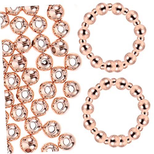 HAPINARY 200St Armband aus Metallperlen Bausätze Perlen-Kits Bausatz Strass-Abstandsperlen Pop-Perlen schmuckherstellung schmuck machen Lose Perlen basteln kleine Perlen Kupfer Rose Gold von HAPINARY