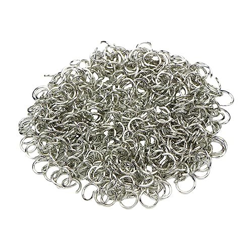 HAPINARY 200St Schmuckherstellungszubehör schmuck machen geschenkeidee keychain schlüsselkette halsreif Ringverbinder Fotorahmen-Medaillonanhänger kleine Ringe d-Ring DIY-Ergebnisse Silver von HAPINARY