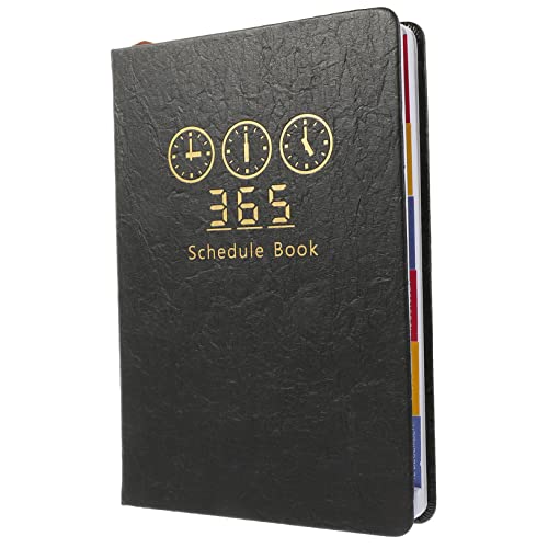 HAPINARY 2024 Kalenderplaner Büroplaner Studienplaner-Notizbuch Planer-Aufkleber Budgetplaner personal organizer lehrerplaner schülerkalender Agenda-Notizbuch Notizblock aus Papier Black von HAPINARY