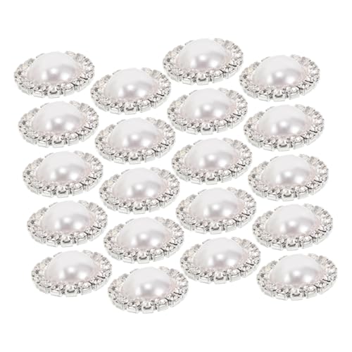 HAPINARY 20St Diamantschnalle mit Perlenblumenplättchen handgefertigte Knöpfe Wäscheständer für Geschirr DIY-Schmuck Rhinestone Knöpfe Perlmuttknöpfe Knöpfe für DIY-Projekte Harz Beige von HAPINARY