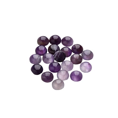 HAPINARY 20St Edelsteinglas schmuck machen violettglas lila Jade-Cabochon Perlen zur Schmuckherstellung Halbedelperlen lila Kristall-Cabochons Schmuck Zeit Accessoires von HAPINARY