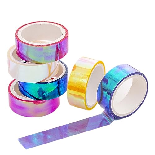 HAPINARY 20St Klebebänder farbiges Band Washi-Klebeband glänzendes Washi-Tape buntes Abdeckband dekoratives Klebeband Neonband buch dekoration DIY-Handbuchdekoration Bastelband Verlaufsband von HAPINARY