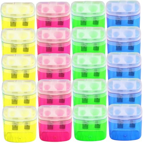 HAPINARY 20St Transparenter Bleistift spitzler Handspitzer für Kinder tragbare bunte bleistift anspitzer bleistiftanspitzer buntstifte leichte Bleistiftspitzer Schulversorgung Eisen von HAPINARY