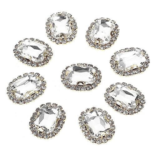 HAPINARY 20St kleidung nähen strass große Strasssteine ​​zum Basteln Edelsteine ​​zum Basteln bastelmaterial bastel materialien dekoration bastelset Strasssteine ​​selber machen Glas Weiß von HAPINARY