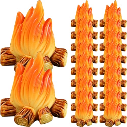 HAPINARY 20st Feuerschmuck Gefälschte Flammen Fackel Gefälschtes Lagerfeuerspielzeug Gefälschtes Lagerfeuermodell Lagerfeuer Herzstück Bonfire Night Waldparty-Dekorationen Camper Grube Harz von HAPINARY