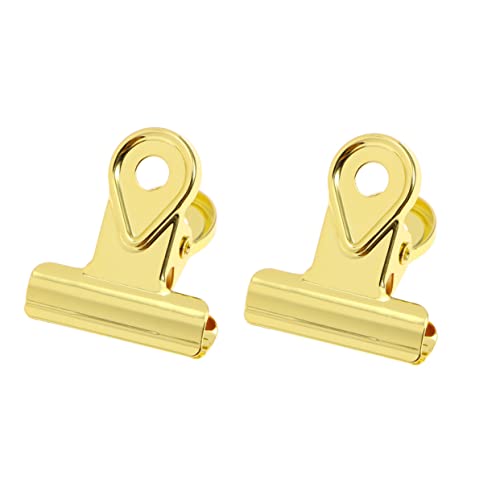 HAPINARY 20st Scharnierclips Klemmbinder Strapazierfähiger Binder Chip-clips Taschenclips Lebensmittelclips Große Büroklammern Kupferklammer Golden von HAPINARY