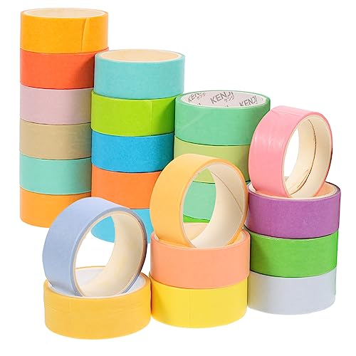 HAPINARY 24 Rollen Einfarbiges Washi Tape Japanische Papierbänder Scrapbook-klebeband Schrottbuchungszubehör Geschenk-washi-tape Planerband Japanisches Papier Tonband Kind Selbstgemacht von HAPINARY