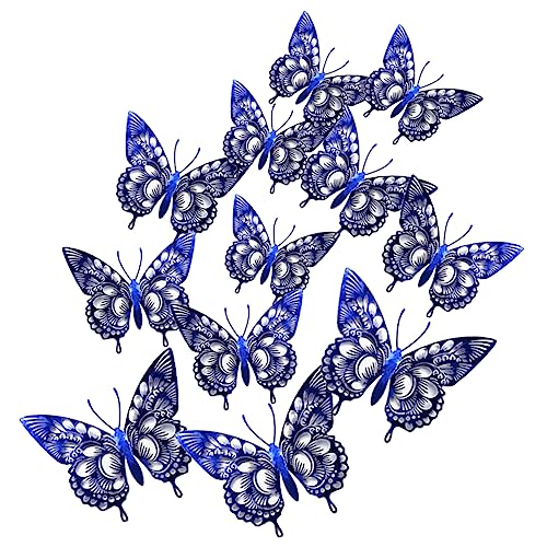 HAPINARY 24 Stück Schmetterling Wandaufkleber Schmetterlings Klebeaufkleber 3D Schmetterlinge Aufkleber Schmetterlinge Dekor Schmetterlinge Kuchendekoration 3D Schmetterlinge von HAPINARY