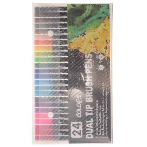 HAPINARY 24st Doppelseitiger Markierungsstift Farbstifte Markierungen Permanentmarker Pastelle Textmarker Bleistifte Kunststifte Tinte Zeitschrift Gel Goldener Stift Zeichenstifte Plastik von HAPINARY