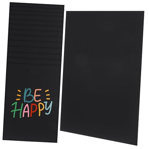 HAPINARY 25 Stk Albumpapier Schwarzes Kraftkartonpapier Schwarzes Bastelpapier Schwarzes Baupapier Schwarzes Papier Schwarzes Scrapbook-papier Papier Für Drucker Kartonpapier Schwarz Black von HAPINARY