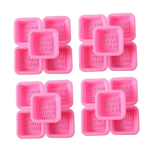 HAPINARY 25 Stk Seifenform dekoration fürs bad silikonform seife form silikonmuffinformen soap mold formen zur herstellung von süßigkeiten Backform für Kekse kuchenform Kieselgel Rosa von HAPINARY