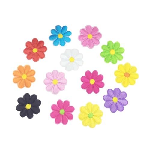 HAPINARY 26er Set Sonnenblumen Bügelpatches Für Bestickte Applikationen Farben Aufbügelflicken Für DIY Kunst Kleidung Taschen Jacken Jeans Zufällige Farbauswahl von HAPINARY