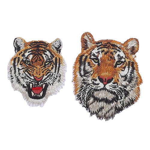 HAPINARY Tiger Patch für Kleidung 2pcs Bestickter Stoff Patch für Kleidung Zur Reparatur und von HAPINARY