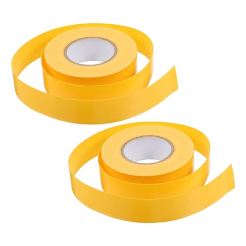 HAPINARY 2St Kein Klebeband Markierungsband Dekorationsband Absperrband Klebeband markieren Etikettenband Werkzeug markieren farbiges Band nicht klebendes Klebeband PVC Yellow von HAPINARY