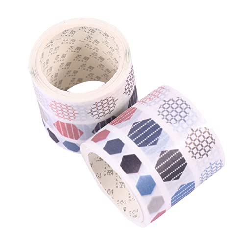 HAPINARY 2st Haftnotizen Band Aus Washi-papier Transparente Aufkleber Klare Runde Aufkleber Japanisches Abklebeband Dekoratives Washi-klebeband Washi-tape-designs Washi-tape-spender Blue von HAPINARY