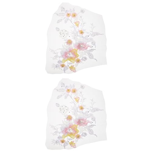 HAPINARY 2st Kleidungsdekorationszubehör Reifen Strass-stoff-patches Blusen Quastenbesatz Fälschung Spitzenbesatz Zum Nähen Trimmen Spitzenstoff Für Hochzeit Blumensträuße Polyester Weiß von HAPINARY