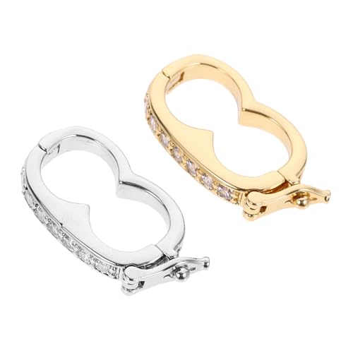 HAPINARY 2st Schmuck Erdnussschnalle Karabiner Armbandverkürzer Kettenverkürzer-verschluss Verlängerer Für Goldene Halsketten Pendel Halskette Verkürzer Für Halsketten Anhänger Kabel Kupfer von HAPINARY