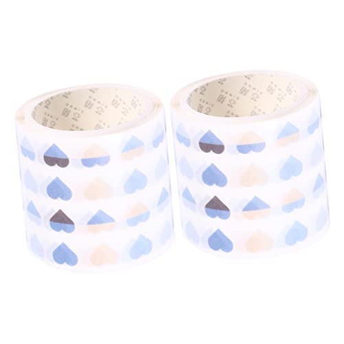 HAPINARY 2st Washi-tape-spule Durchsichtiges Klebeband Dekorativer Washi-aufkleber Washi-tape-drucker Washi-klebeband Breites Washi-tape Süßes Washi-tape Abdeckband Aus Papier Klebrig Blue von HAPINARY