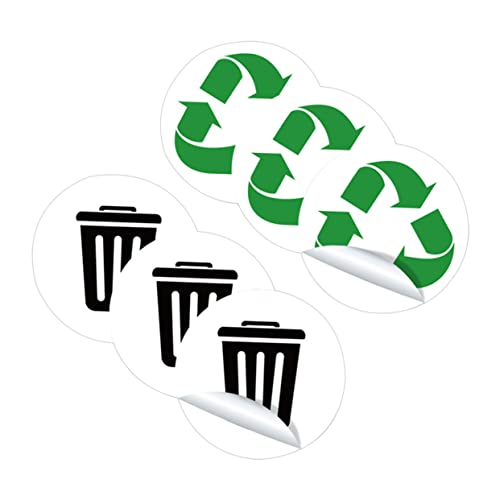 HAPINARY 3 Sätze Müllklassifizierungsetikettenaufkleber Für Mülleimer Große Zahlenaufkleber Recycling Logo Für Den Innenbereich Recycling Aufkleber Etiketten Deckel Mülleimer von HAPINARY