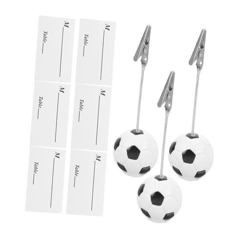 HAPINARY 3 Stück Ball Memo Ordner Baseball Kartenhalter Büroklammern Fotostick Visitenkartenhalter Desktop Clip Halter Bildständer Bild Clip Clip Memo Metall Weiß von HAPINARY