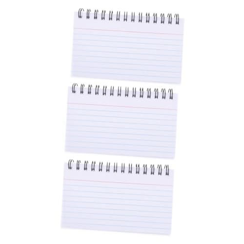 HAPINARY 3 Stücke Mini Notebook Karteikarten Spirale Notizblock für Tasche Memo Pads Weiß Notizblock von HAPINARY