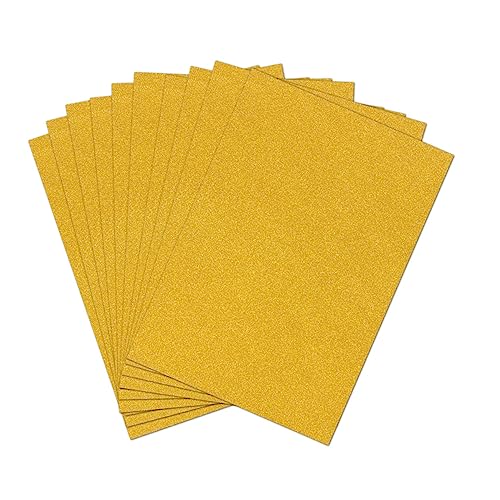 HAPINARY 30 Blatt Glitzerpapier Spiegelkartonpapier Pastellpapier Glitzerkarte Bastelpapier Glitzerndes Geschenkpapier Spiegelpapier Scrapbook-aufkleber Scrapbooking-zubehör Golden von HAPINARY