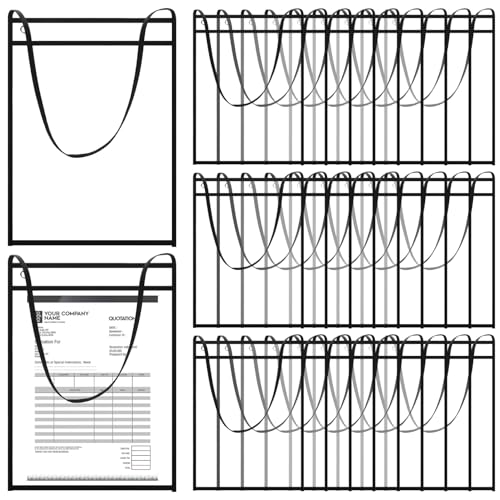 HAPINARY 30 Stk Hängender Tickethalter Tasche Fahrkarte Ticketinhaber büromaterial platzsparend ordner transparentpapier Inhaber einer Restaurantbestellungskarte Plastikhülsen Vlies Black von HAPINARY