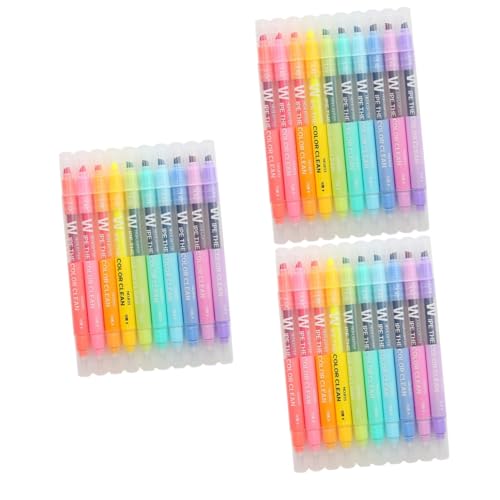 HAPINARY 30 Stk Löschbarer Textmarker Radierbarer Textmarker Mit Enden Textmarker Marker Pastellfarbener Flüssiger Textmarker Löschbare Textmarker-marker Pastellmarker Plastik von HAPINARY