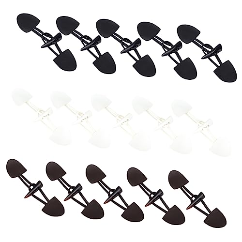 HAPINARY 30 Stk Schnalle aus Hornleder Annähknebel für Kleidung Blazer Mantel Knebelverschluss Bewegung Hupenknopf scheckheft scrabbook Cardigan-Clips Schnalle aus Ochsenhorn PU-Leder Black von HAPINARY