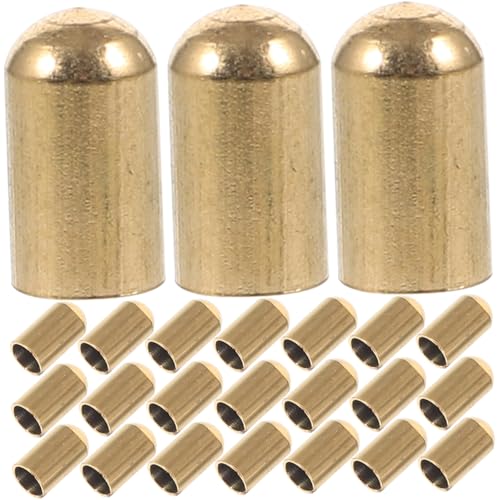 HAPINARY 30st Hängeuhr Aus Edelstahl Planke Erhaltungsladegerät Schlüsselband Kordelstopper Ende System Stecker Drahtverbinder Crimpverbinder Anschlüsse Quastenverschlüsse Ton Golden Metall von HAPINARY