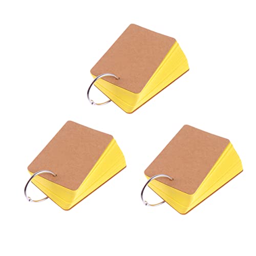 HAPINARY 3St Memo -Notepad bookmarks lesezeichen office zubehör cutermesserser office supplies klebrig Pop Karte blinken Revision Spiel kreative Notizblöcke Notizblock Mini-Notizbuch Yellow von HAPINARY