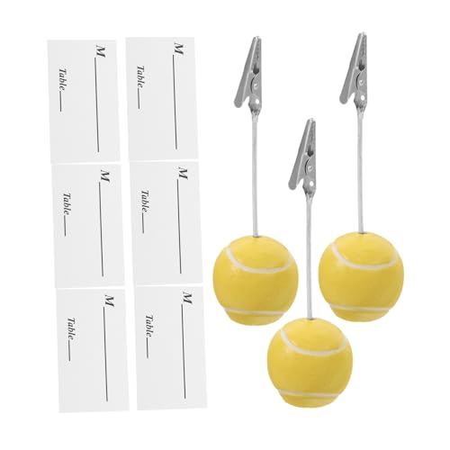 HAPINARY 3st Ball-memo-ordner Bildhalter Für Den Schreibtisch Bilderständer Halter Für Memo-clips Halter Für Büroklammern Ständer Für Fotoclips Memohalter Karteninhaber Kunstharz Yellow von HAPINARY