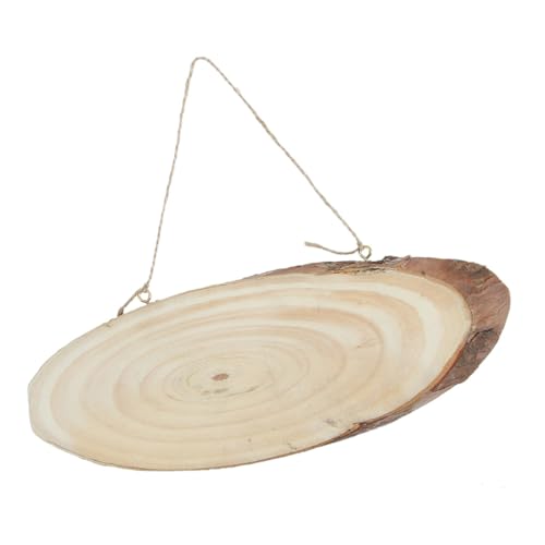 HAPINARY Dekorative Holzanhänger En Step S Rustikale ovale Form Holzbehänge für Handwerk von HAPINARY