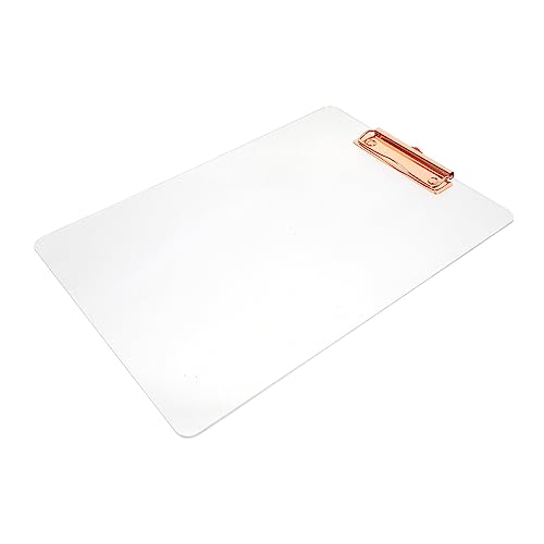 HAPINARY 3st Transparenter Ordner Halter Für Büroklammern Übersichtliches Klemmbrett Flexible Zwischenablage Großes Klemmbrett Klare Zwischenablagen Büro-klemmbrett Acryl Rose Gold von HAPINARY