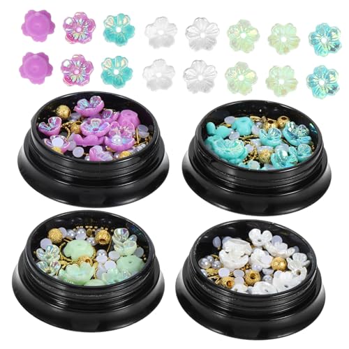 HAPINARY Zink-legierung Harz Floral Nail Art Charms 3d Nagel Charms Dekorationen für von HAPINARY