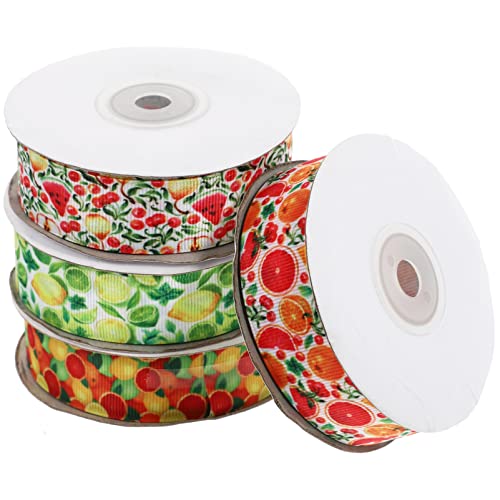 HAPINARY 4 Rollen Fruchtband Wickelband Diy-bastelband Bastelband Machen Bogenband Geschenkbänder Ein Verpackungsband Schleifenband Selber Machen Polyester von HAPINARY