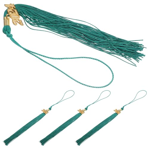 HAPINARY 4 Stück Graduierungskappe Quasten Graduierungskappen-Stirnband Abschlusskappen-Einsatz-Stirnband Abschlusshüttenmütze Abschlusskappen-Quaste Hut dekorative Anhänger Metall Green von HAPINARY