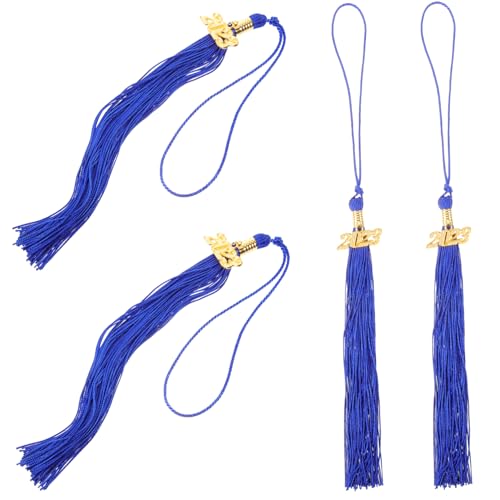 HAPINARY 4 Stück Quaste Abschlusskappe Charm-abschluss 2020 Abschluss Zubehör Bulk-hüte Grad Kappen Abschlussgeschenke Souvenir Blaues Kleid Hausgemachte Ornamente Blue von HAPINARY